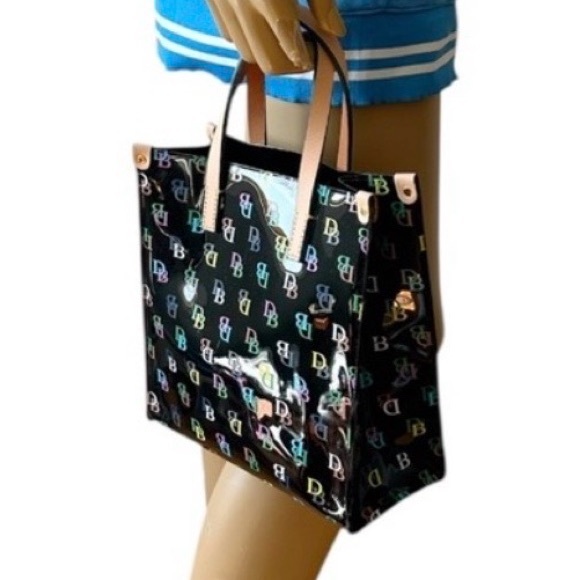 Dooney & Bourke NWT Medium Shopper Tote - Black/Multi - Picture 4 of 4